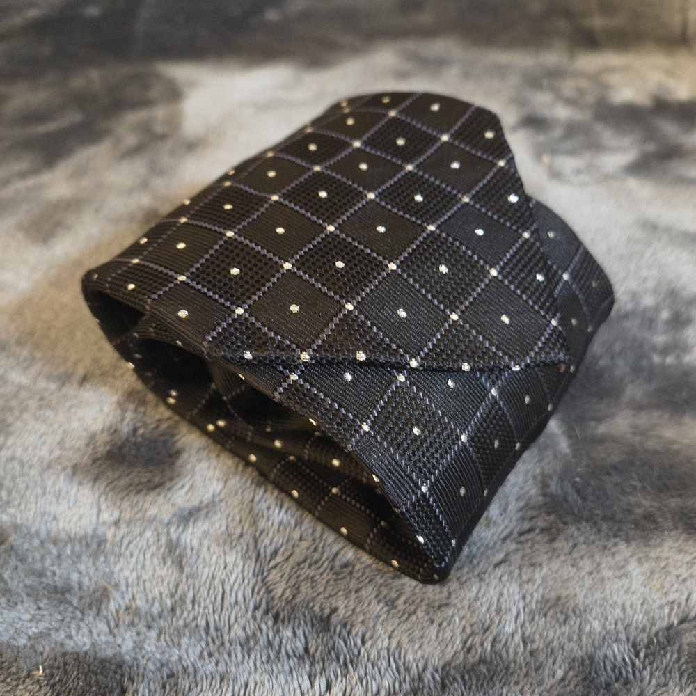 Sophisticated Black Checkered Tie